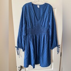 Melrose & Market Blue Long Sleeve Dress Women’s Size Medium